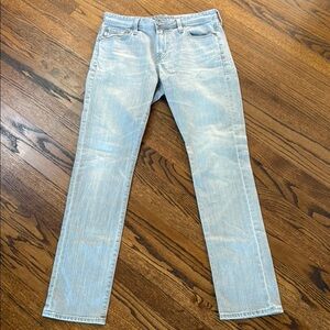 AG Adriano Goldschmied Men's 30R Ag-ed Straight Jeans in Light Blue
